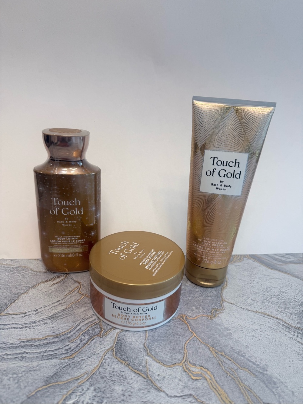 Bath & Body Works Touch of Gold Body Lotion, Cream & Butter - Gold